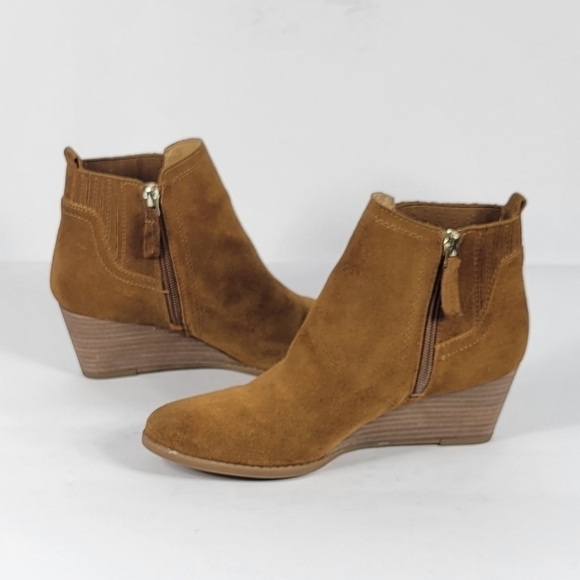 Franco Sarto Suede Heeled Boots #250 Size 7 M - Picture 3 of 9